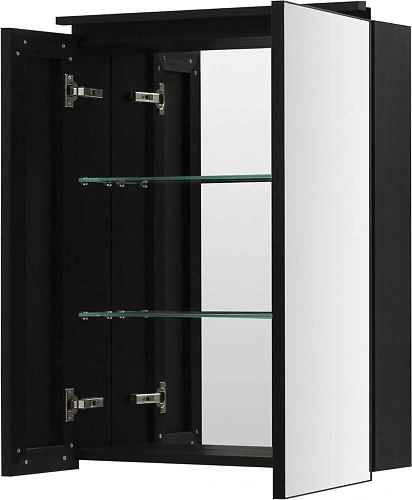 Зеркальный шкаф De Aqua Алюминиум 60 черный 261757 Зеркальный шкаф De Aqua Алюминиум 60 черный 261757