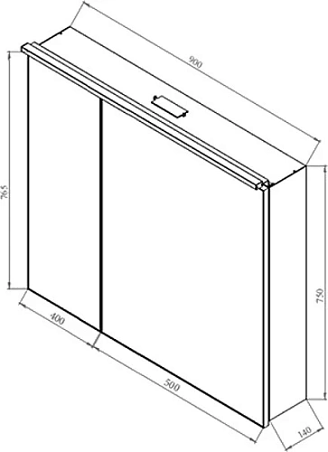 Зеркальный шкаф De Aqua Алюминиум 90 медь 261767 Зеркальный шкаф De Aqua Алюминиум 90 медь 261767