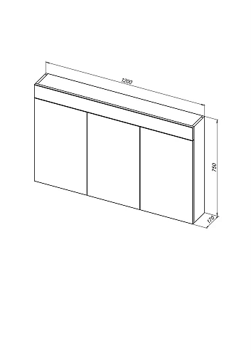 Зеркальный шкаф De Aqua Эколь 120 белый 184809 Зеркальный шкаф De Aqua Эколь 120 белый 184809