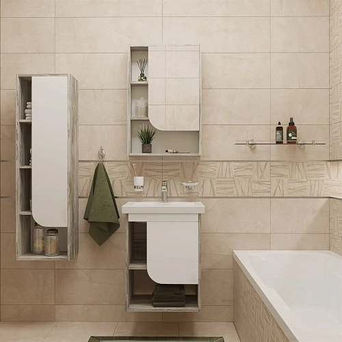 Зеркальный шкаф DIWO Самара 50 R, дуб скандинавский 461833 Зеркальный шкаф DIWO Самара 50 R, дуб скандинавский 461833