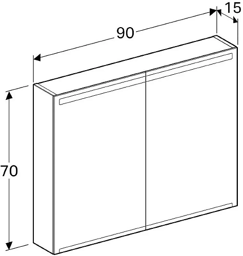 Зеркальный шкаф Geberit Option 500.583.00.1 с подсветкой 90 см Зеркальный шкаф Geberit Option 500.583.00.1 с подсветкой 90 см