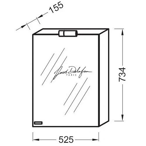 Зеркальный шкаф Jacob Delafon Odeon Up 52,5х73,3 см, с подсветкой EB879-J5 Зеркальный шкаф Jacob Delafon Odeon Up 52,5х73,3 см, с подсветкой EB879-J5