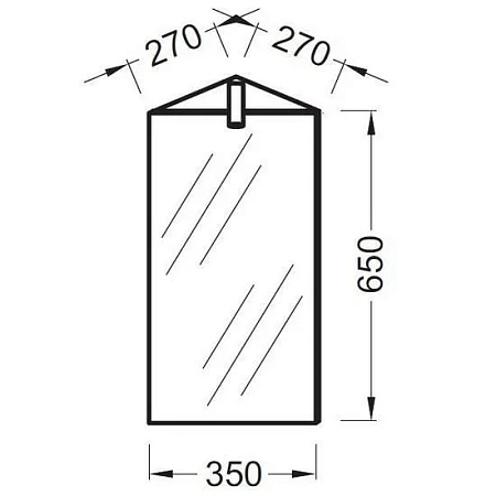 Зеркальный шкаф Jacob Delafon Odeon Up EB870-NF угловой 35x65 Зеркальный шкаф Jacob Delafon Odeon Up EB870-NF угловой 35x65