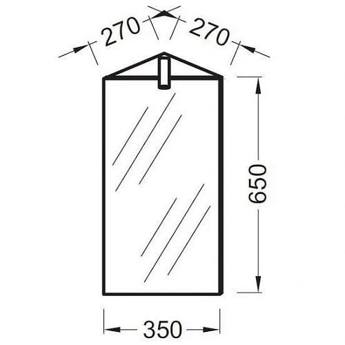 Зеркальный шкаф Jacob Delafon Odeon Up EB870-NF угловой 35x65 Зеркальный шкаф Jacob Delafon Odeon Up EB870-NF угловой 35x65