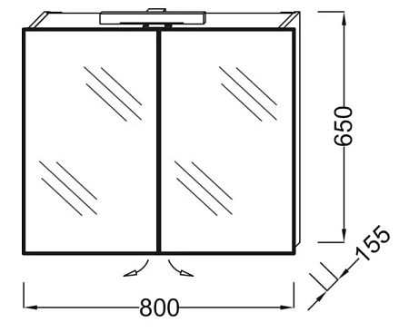 Зеркальный шкаф Jacob Delafon Presquile 80x65 EB928-J5 Зеркальный шкаф Jacob Delafon Presquile 80x65 EB928-J5