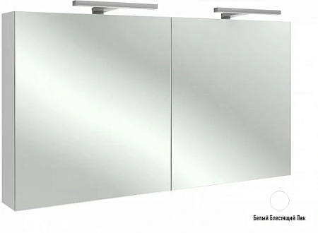 Зеркальный шкаф Jacob Delafon Reve 120х65 см, белый блестящий, с подсветкой EB798RU-G1C Зеркальный шкаф Jacob Delafon Reve 120х65 см, белый блестящий, с подсветкой EB798RU-G1C