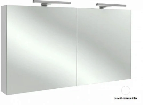 Зеркальный шкаф Jacob Delafon Reve 120х65 см, белый блестящий, с подсветкой EB798RU-G1C Зеркальный шкаф Jacob Delafon Reve 120х65 см, белый блестящий, с подсветкой EB798RU-G1C