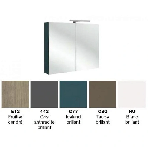 Зеркальный шкаф Jacob Delafon Reve 80х65 см, светло-коричневый блестящий, с подсветкой EB796RU-G80 Зеркальный шкаф Jacob Delafon Reve 80х65 см, светло-коричневый блестящий, с подсветкой EB796RU-G80