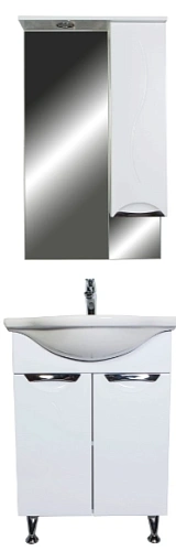 Зеркальный шкаф Orange Глория 60 с подсветкой белый Gl-60ZS Зеркальный шкаф Orange Глория 60 с подсветкой белый Gl-60ZS