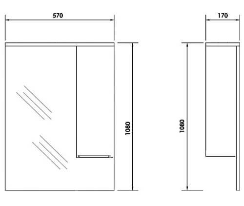 Зеркальный шкаф Orange Глория 60 с подсветкой белый Gl-60ZS Зеркальный шкаф Orange Глория 60 с подсветкой белый Gl-60ZS