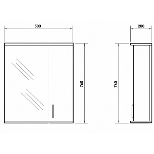 Зеркальный шкаф Orange Диана 50 с подсветкой белый Di-50ZS Зеркальный шкаф Orange Диана 50 с подсветкой белый Di-50ZS