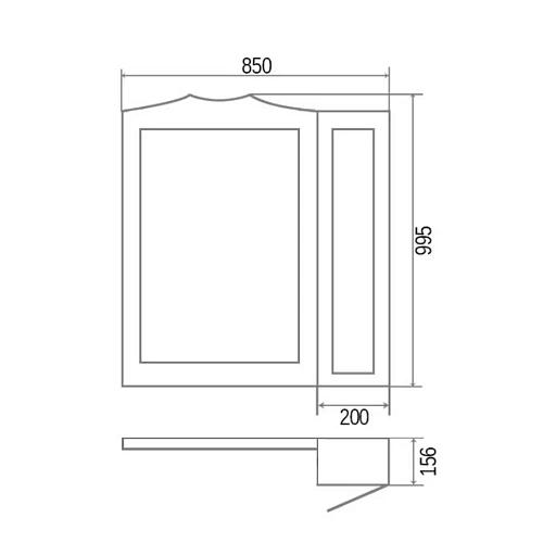 Зеркальный шкаф Orange Классик F7-85ZS1 с подсветкой, орех антикварный Зеркальный шкаф Orange Классик F7-85ZS1 с подсветкой, орех антикварный