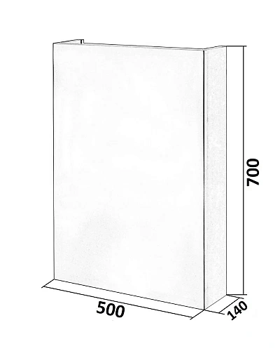 Зеркальный шкаф Orange КУБ KU-55ZSW белый Зеркальный шкаф Orange КУБ KU-55ZSW белый