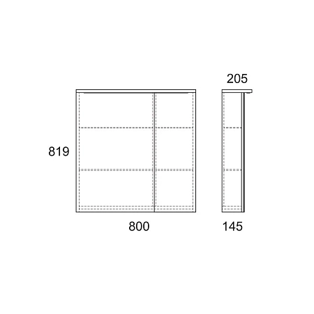 Зеркальный шкаф OWL 1975 Malaren 80 с LED подсветкой OW03.11.05 Зеркальный шкаф OWL 1975 Malaren 80 с LED подсветкой OW03.11.05