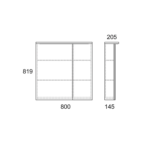 Зеркальный шкаф OWL 1975 Malaren 80 с LED подсветкой OW03.11.05 Зеркальный шкаф OWL 1975 Malaren 80 с LED подсветкой OW03.11.05
