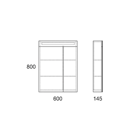 Зеркальный шкаф OWL 1975 Nyborg 60 с LED подсветкой OW06.05.00 Зеркальный шкаф OWL 1975 Nyborg 60 с LED подсветкой OW06.05.00