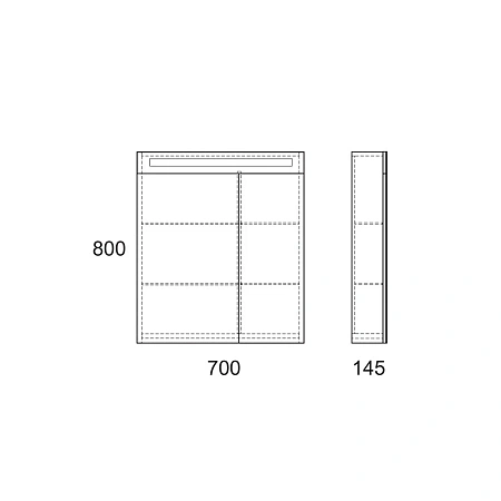 Зеркальный шкаф OWL 1975 Nyborg 70 с LED подсветкой OW06.06.00 Зеркальный шкаф OWL 1975 Nyborg 70 с LED подсветкой OW06.06.00
