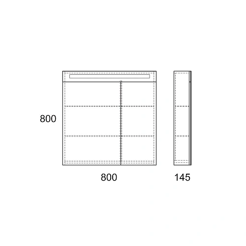 Зеркальный шкаф OWL 1975 Nyborg 80 с LED подсветкой OW06.07.00 Зеркальный шкаф OWL 1975 Nyborg 80 с LED подсветкой OW06.07.00