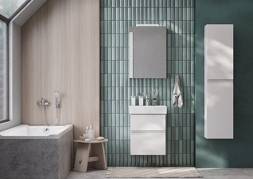 Зеркальный шкаф Roca Oleta 50 правый, белый матовый, A857644501 Зеркальный шкаф Roca Oleta 50 правый, белый матовый, A857644501