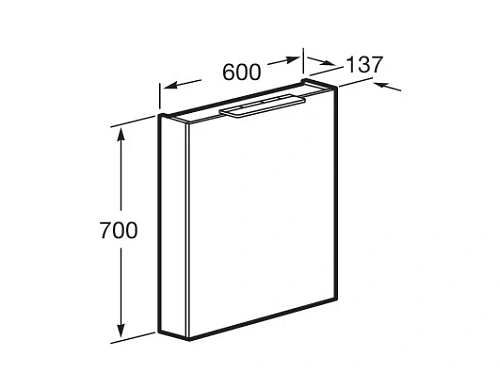 Зеркальный шкаф Roca Oleta 60 правый, капучино, A857646515 Зеркальный шкаф Roca Oleta 60 правый, капучино, A857646515