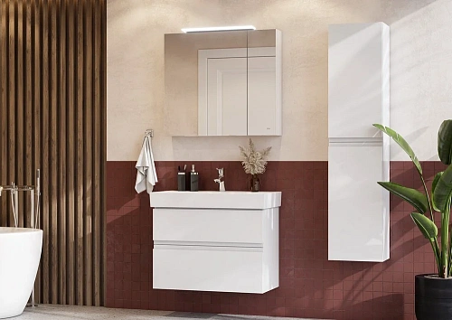 Зеркальный шкаф Roca Oleta 80 белый глянец, A857647806 Зеркальный шкаф Roca Oleta 80 белый глянец, A857647806