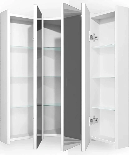 Зеркальный шкаф STWORKI Лунд 60 белый, навесной, белый, российский 415133 Зеркальный шкаф STWORKI Лунд 60 белый, навесной, белый, российский 415133