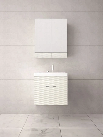 Зеркальный шкаф Style Line Ассоль 60, Люкс техно платина ЛС-00000326 Зеркальный шкаф Style Line Ассоль 60, Люкс техно платина ЛС-00000326