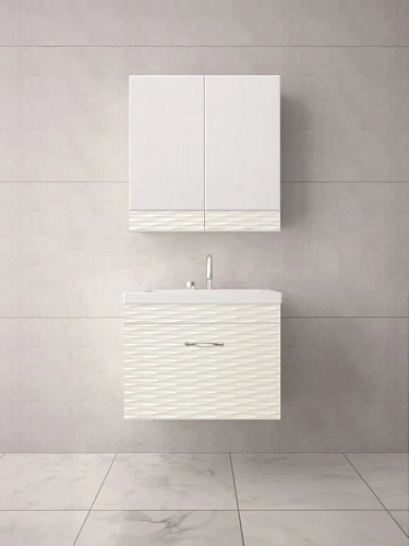 Зеркальный шкаф Style Line Ассоль 70, Люкс техно платина ЛС-00000327 Зеркальный шкаф Style Line Ассоль 70, Люкс техно платина ЛС-00000327