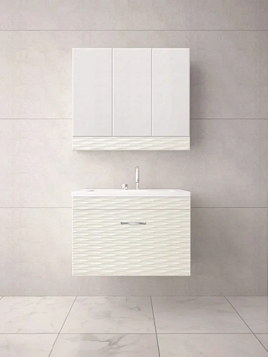 Зеркальный шкаф Style Line Ассоль 80, Люкс техно платина ЛС-00000328 Зеркальный шкаф Style Line Ассоль 80, Люкс техно платина ЛС-00000328