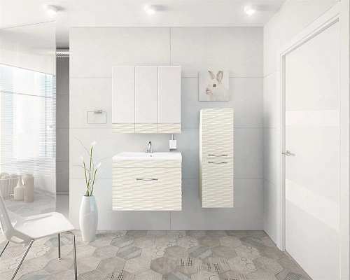 Зеркальный шкаф Style Line Ассоль 80, Люкс техно платина ЛС-00000328 Зеркальный шкаф Style Line Ассоль 80, Люкс техно платина ЛС-00000328