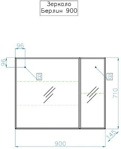 Зеркальный шкаф Style Line Берлин 90, СОНАТА СС-00002250 Зеркальный шкаф Style Line Берлин 90, СОНАТА СС-00002250