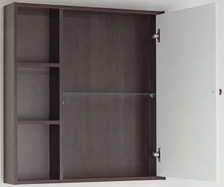 Зеркальный шкаф Style Line Кантри 75, Венге/белый лён ЛС-00000412 Зеркальный шкаф Style Line Кантри 75, Венге/белый лён ЛС-00000412