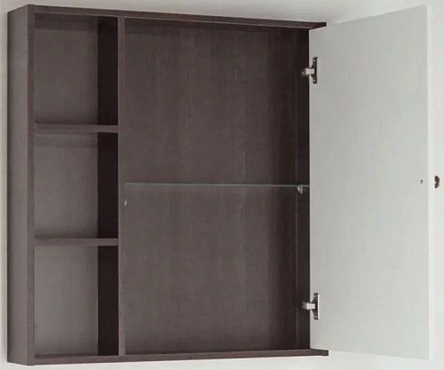 Зеркальный шкаф Style Line Кантри 75, Венге/белый лён ЛС-00000412 Зеркальный шкаф Style Line Кантри 75, Венге/белый лён ЛС-00000412