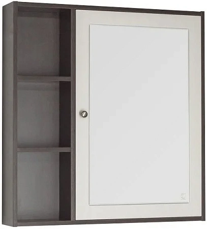 Зеркальный шкаф Style Line Кантри 75, Венге/белый лён ЛС-00000412 Зеркальный шкаф Style Line Кантри 75, Венге/белый лён ЛС-00000412