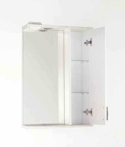 Зеркальный шкаф Style Line Олеандр-2 550/С, рельеф пастель ЛС-00000201 Зеркальный шкаф Style Line Олеандр-2 550/С, рельеф пастель ЛС-00000201