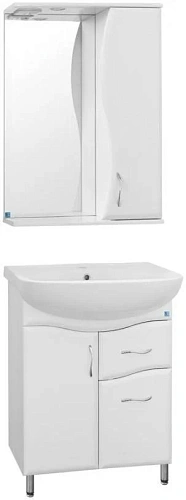 Зеркальный шкаф Style Line Панда 55/С, Волна ЛС-00000173 Зеркальный шкаф Style Line Панда 55/С, Волна ЛС-00000173