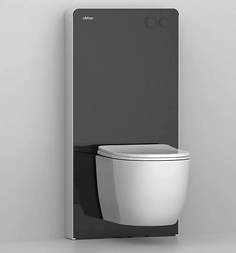 Инсталляционный модуль внешнего монтажа ABBER AC0107MB для подвесного унитаза, черный Инсталляционный модуль внешнего монтажа ABBER AC0107MB для подвесного унитаза, черный
