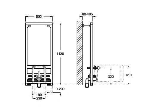 Инсталляция для биде Roca Duplo 890091200 Инсталляция для биде Roca Duplo 890091200