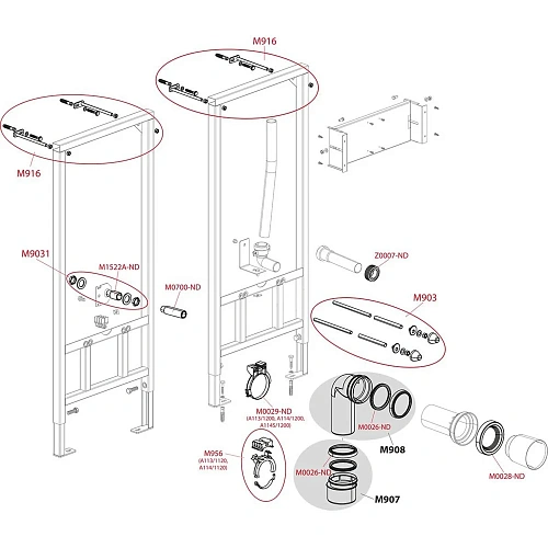 Инсталляция для унитаза Alcaplast A114S/1200 Инсталляция для унитаза Alcaplast A114S/1200