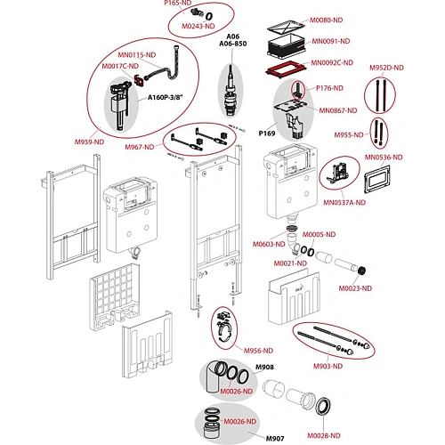 Инсталляция для унитаза Alcaplast AM118/850 Инсталляция для унитаза Alcaplast AM118/850