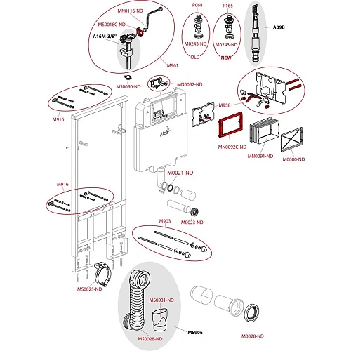 Инсталляция для унитаза AlcaPlast Sadroмodul Slim AM1101/1200 глубина 84 мм Инсталляция для унитаза AlcaPlast Sadroмodul Slim AM1101/1200 глубина 84 мм