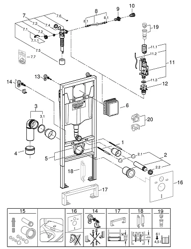 Инсталляция для унитаза GROHE Rapid SL (38719001) Инсталляция для унитаза GROHE Rapid SL (38719001)