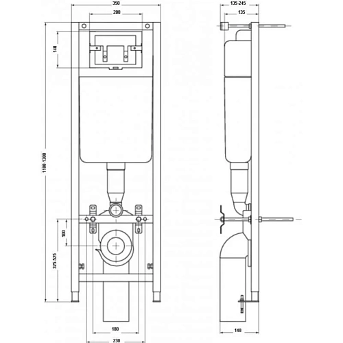 Инсталляция для унитаза Ideal Standard TE-MA NEW W3710AA Инсталляция для унитаза Ideal Standard TE-MA NEW W3710AA