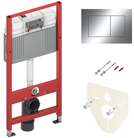 Инсталляция для унитаза TECE Now 9400412 4 в 1 с кнопкой смыва, хром глянцевый Инсталляция для унитаза TECE Now 9400412 4 в 1 с кнопкой смыва, хром глянцевый