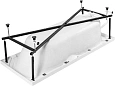 Каркас для ванны Aquanet Dali 150x70 00239387 Каркас для ванны Aquanet Dali 150x70 00239387