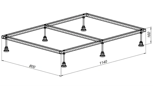 Каркас для поддона Allen Brau 120х90 8.00004 Каркас для поддона Allen Brau 120х90 8.00004