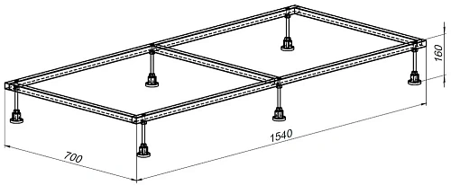 Каркас для поддона Allen Brau 160х80 8.00007 Каркас для поддона Allen Brau 160х80 8.00007