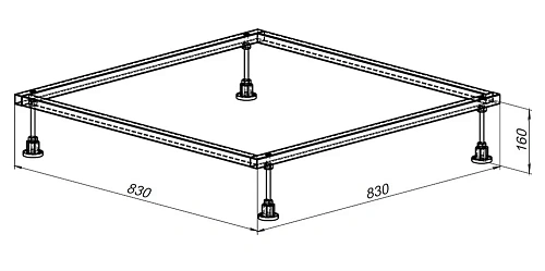 Каркас для поддона Allen Brau 90х90 8.00001 Каркас для поддона Allen Brau 90х90 8.00001