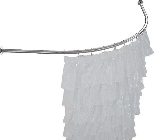 Карниз для ванны Aquanet Capri полукруглый 160х100 хром 00176024 Карниз для ванны Aquanet Capri полукруглый 160х100 хром 00176024
