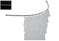 Карниз для ванны Aquanet Jersey полукруглый 170x90 черный 00241528 Карниз для ванны Aquanet Jersey полукруглый 170x90 черный 00241528